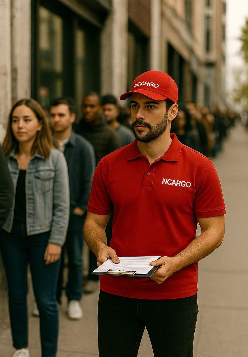 Image,Of,Happy,Delivery,Man,In,Red,Uniform,Holding,Clipboard